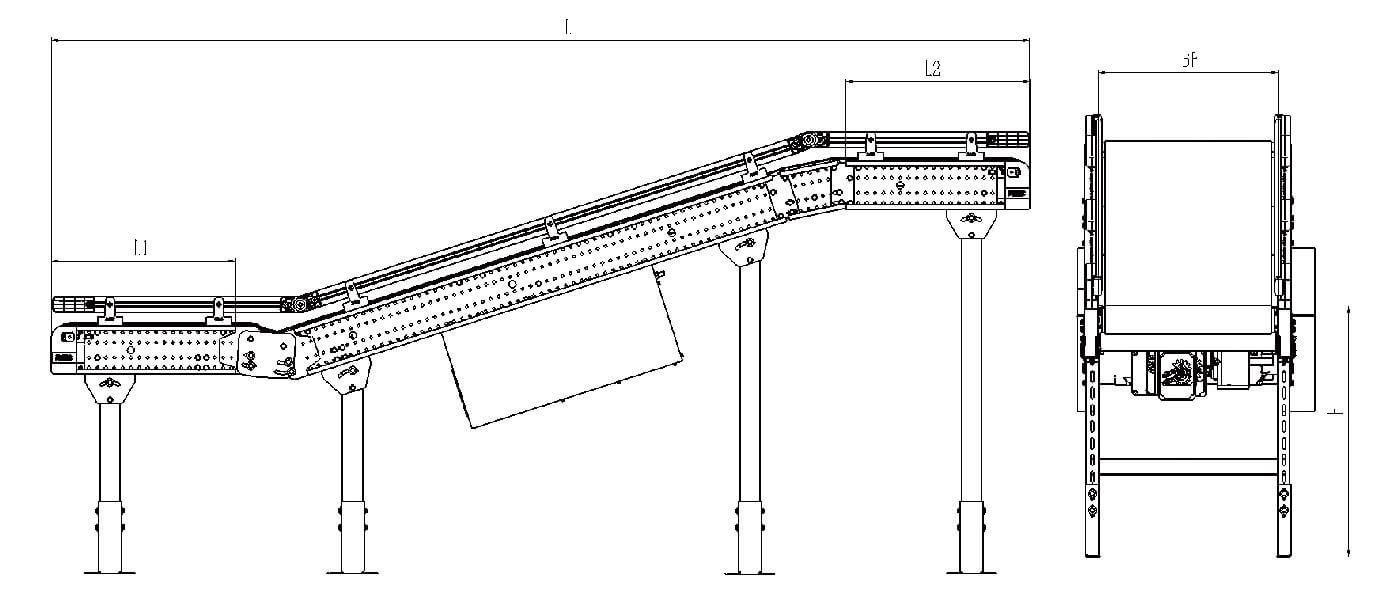 Inclined belt conveyorDetails1