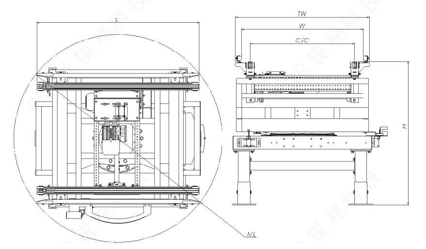 Chain type turntable-pei