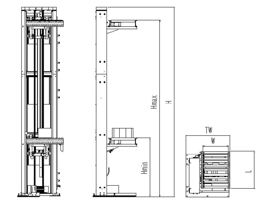 Layer-changing elevator details